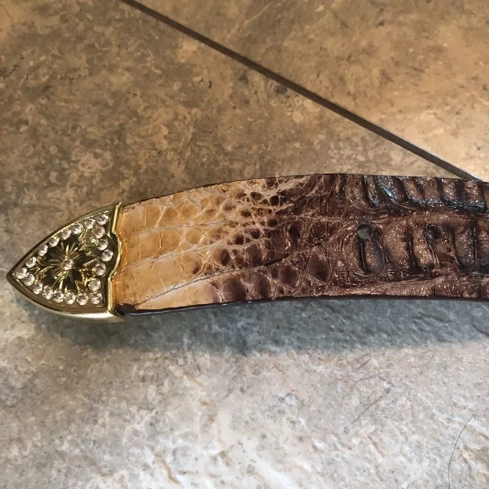 Los Altos boots alligator bling belt